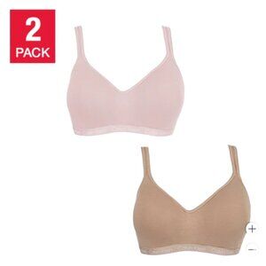 NWOT Calvin Klein Seamless Bralette 2 Pack | Beige/Pink